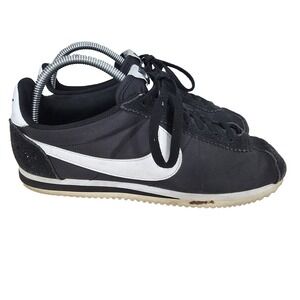 Nike Cortez Sneakers Mens‎ 7.5 Black Low Top Classic Casual Shoes 867472-011